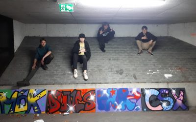 Jongeren maken graffiti kunstwerken