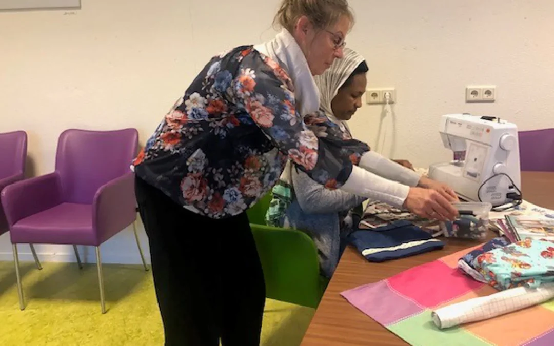 Het naaiatelier is een interculturele activiteit